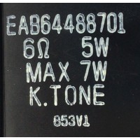 KIT DE BOCINAS PARA TV LG / NUMERO DE PARTE EAB64488701 / EAB64488702 / 6Ω / 5W / MAX 7W / K.TONE / PANEL NC490DUE-AAFX1 / MODELO 49LK5700PUA.BUSWLOR